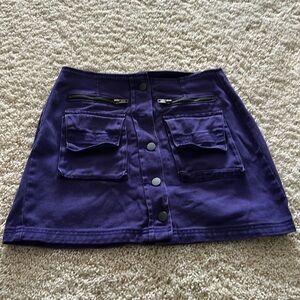Cider dark purple mini jean skirt size S